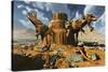 Living Fossils in a Desert Landscape-null-Stretched Canvas