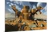 Living Fossils in a Desert Landscape-null-Mounted Art Print
