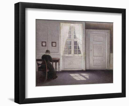 Living In Strand Street With Sunshine On The Floor, 1901-Vilhelm Hammershoi-Framed Giclee Print