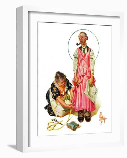 "Living Mannequin,"March 5, 1932-Joseph Christian Leyendecker-Framed Giclee Print