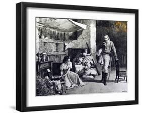 Living Quarters of Garibaldi Family in Montevideo-Jessie White Mario-Framed Giclee Print