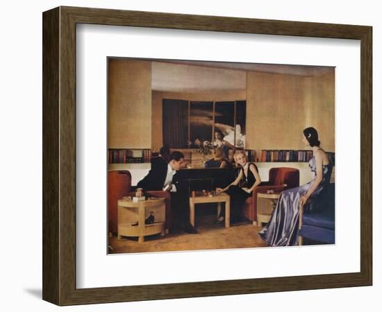 Living Room Designed by Paul Macalister, 1938-null-Framed Giclee Print