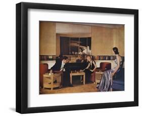 Living Room Designed by Paul Macalister, 1938-null-Framed Giclee Print