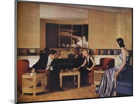 Living Room Designed by Paul Macalister, 1938-null-Mounted Giclee Print