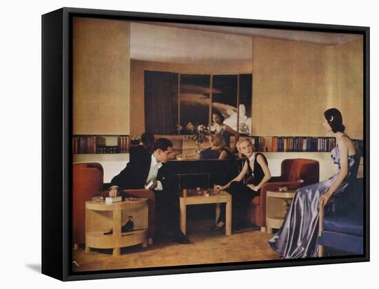 Living Room Designed by Paul Macalister, 1938-null-Framed Stretched Canvas