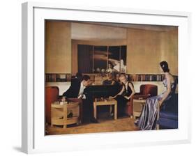 Living Room Designed by Paul Macalister, 1938-null-Framed Giclee Print