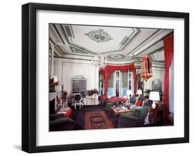 Living Room of the Vertes Suite, Decorated by Lady Mendl, at the Plaza Hotel-Dmitri Kessel-Framed Premium Photographic Print