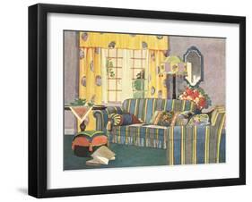 Living Room Suite-null-Framed Art Print