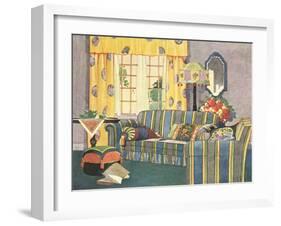 Living Room Suite-null-Framed Art Print