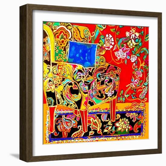 Living Room Suzani-Linda Arthurs-Framed Giclee Print