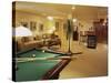 Living Room with Bar and Pool Table-null-Stretched Canvas