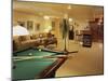 Living Room with Bar and Pool Table-null-Mounted Premium Photographic Print