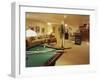 Living Room with Bar and Pool Table-null-Framed Photographic Print