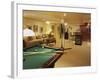 Living Room with Bar and Pool Table-null-Framed Photographic Print