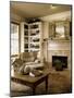 Living Room with Fireplace-null-Mounted Photographic Print