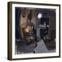 Living Room with Lamps-Tom Hughes-Framed Giclee Print