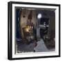 Living Room with Lamps-Tom Hughes-Framed Giclee Print