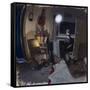 Living Room with Lamps-Tom Hughes-Framed Stretched Canvas