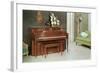 Living Room with Piano-null-Framed Art Print