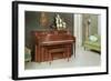 Living Room with Piano-null-Framed Art Print