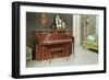 Living Room with Piano-null-Framed Art Print