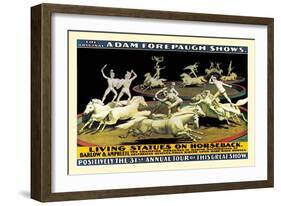 Living Statues on Horseback: The Original Adam Forepaugh Shows-null-Framed Art Print