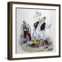 Living to Eat. Eating Too Much Is Killing Us More Than the War. Lobster-null-Framed Giclee Print