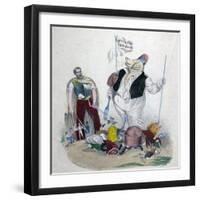 Living to Eat. Eating Too Much Is Killing Us More Than the War. Lobster-null-Framed Premium Giclee Print