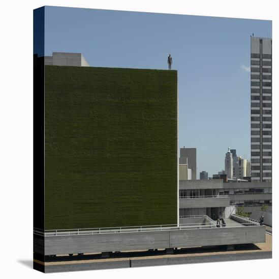 Living Wall, on National Theatre, Southwark, London. Figures, Event Horizon, by Antony Gormley-Richard Bryant-Stretched Canvas