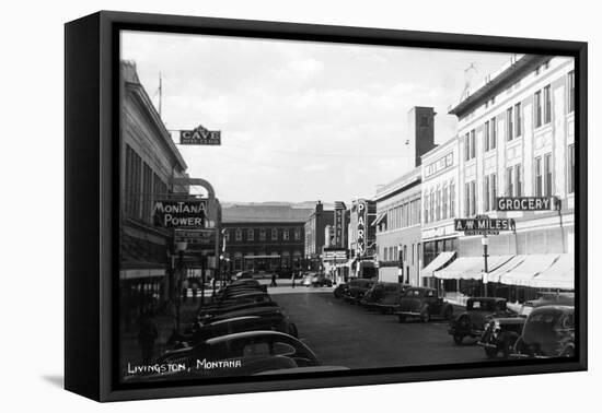 Livingston, Montana - Street Scene-Lantern Press-Framed Stretched Canvas