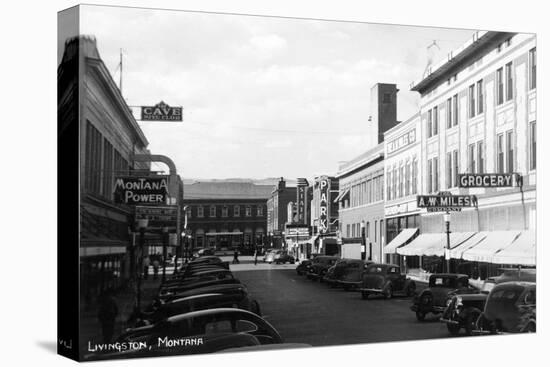 Livingston, Montana - Street Scene-Lantern Press-Stretched Canvas