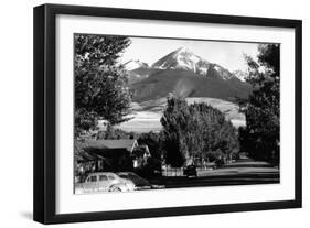 Livingston, Montana - Vista View of Mt Baldy-Lantern Press-Framed Art Print