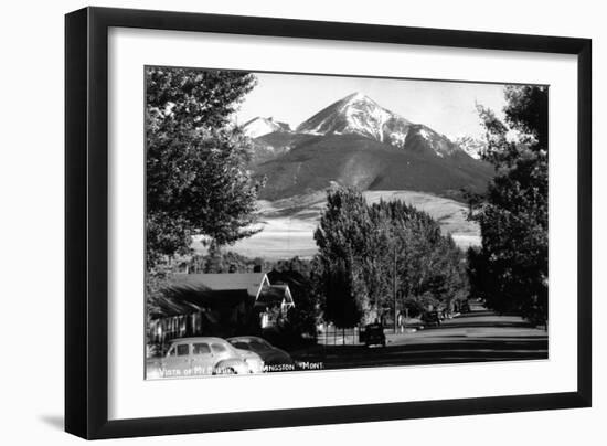 Livingston, Montana - Vista View of Mt Baldy-Lantern Press-Framed Art Print