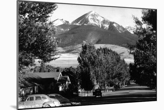 Livingston, Montana - Vista View of Mt Baldy-Lantern Press-Mounted Art Print