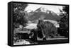 Livingston, Montana - Vista View of Mt Baldy-Lantern Press-Framed Stretched Canvas