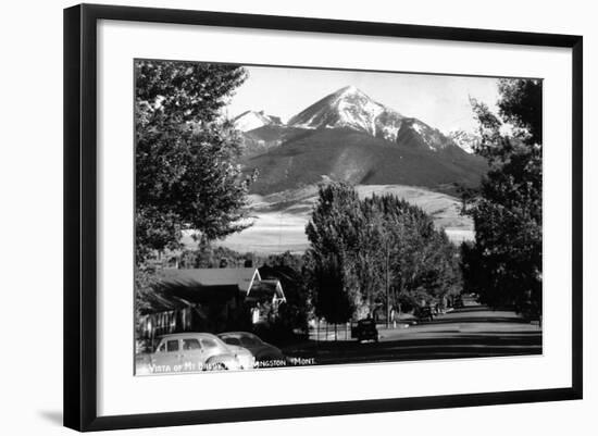 Livingston, Montana - Vista View of Mt Baldy-Lantern Press-Framed Art Print