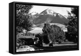 Livingston, Montana - Vista View of Mt Baldy-Lantern Press-Framed Stretched Canvas