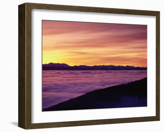 Livingston Range and Clouds-Richard Hamilton Smith-Framed Premium Photographic Print