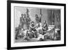 Livingstone and Stanley receiving newspapers in Central Africa, 1871-1873-Pearson-Framed Giclee Print