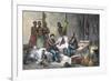 Livingstone and Stanley receiving newspapers in Central Africa, 1871-1873-Pearson-Framed Giclee Print