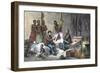 Livingstone and Stanley receiving newspapers in Central Africa, 1871-1873-Pearson-Framed Giclee Print