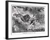 Livingstone Attacked by a Lion-null-Framed Giclee Print