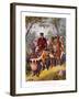 Livingstone Weak from Fever Escorted to Shinte's Town, 19th Century-null-Framed Giclee Print