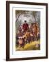 Livingstone Weak from Fever Escorted to Shinte's Town, 19th Century-null-Framed Giclee Print