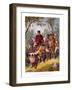 Livingstone Weak from Fever Escorted to Shinte's Town, 19th Century-null-Framed Giclee Print