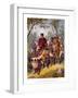 Livingstone Weak from Fever Escorted to Shinte's Town, 19th Century-null-Framed Giclee Print