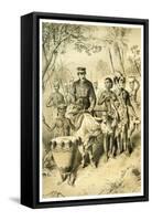 Livingstone Weak from Fever Escorted to Shinte's Town, C1854-null-Framed Stretched Canvas