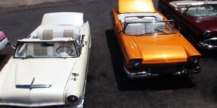 Aerial View of American Classic Cars Convertibles-LIVINUS-Stretched Canvas