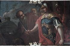 Alexander the Great Cutting the Gordian Knot, 1736-1737-Livio Retti-Framed Stretched Canvas