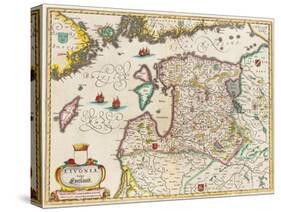 Livonia Map, Vulgo Lyefland, Atlas Maior-Joan Blaeu-Stretched Canvas